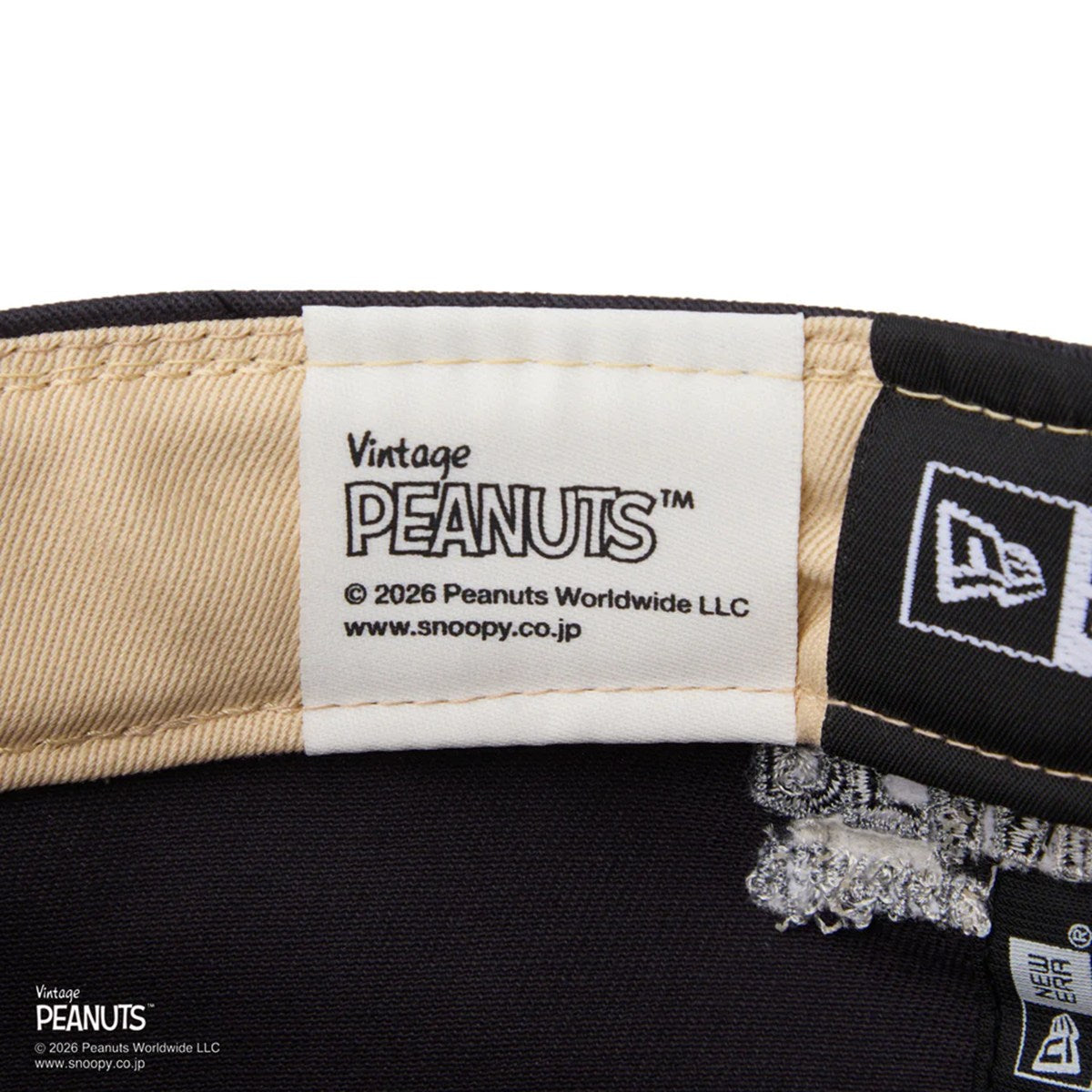 NEW ERA PEANUTS - 59FIFTY Soft Buckram Vintage PEANUTS FADED BLACK【14865372】