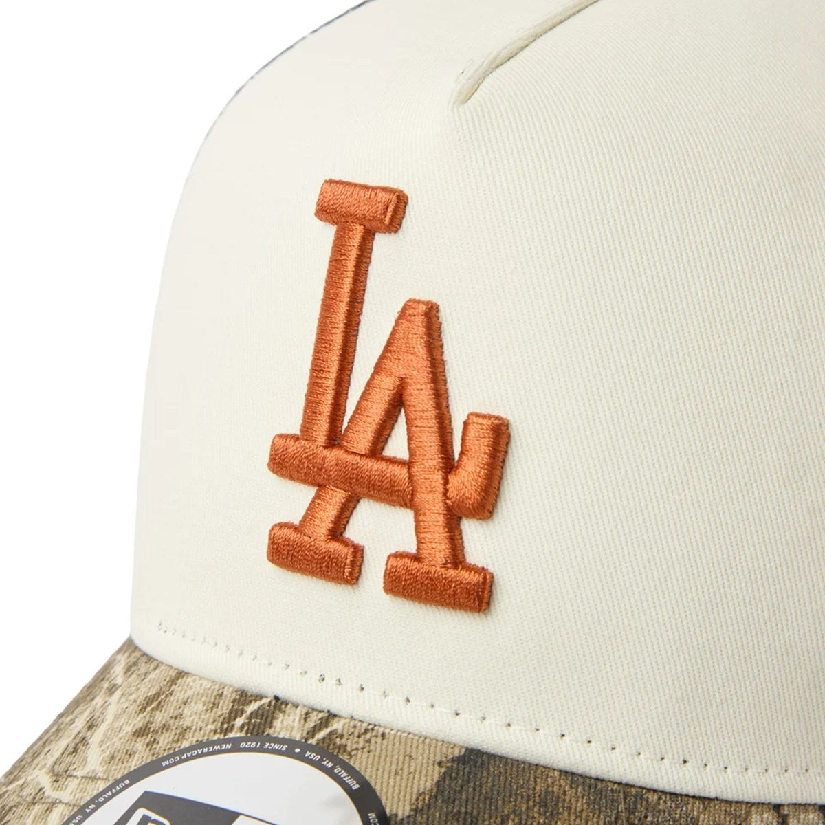 NEW ERA - Los Angeles Dodgers 9FORTY A-FRAME MLB REALTREE CAMO/CHROME WHITE【15137101】