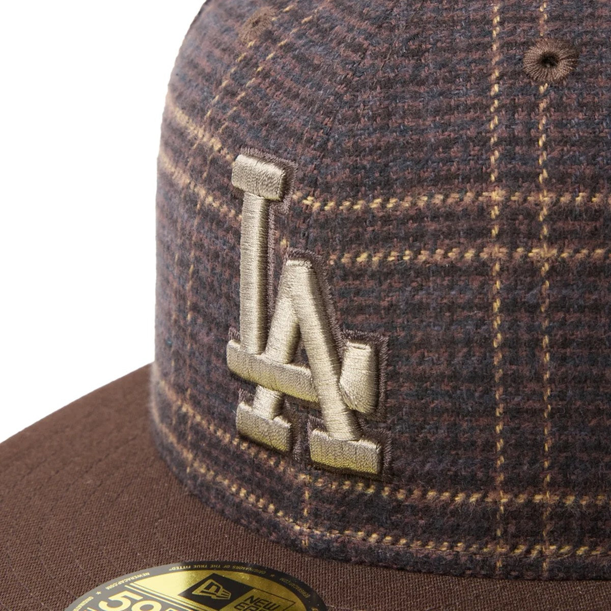 NEW ERA - Los Angeles Dodgers 59FIFTY MLB Plaid BROWN/BROWN 【15137375】