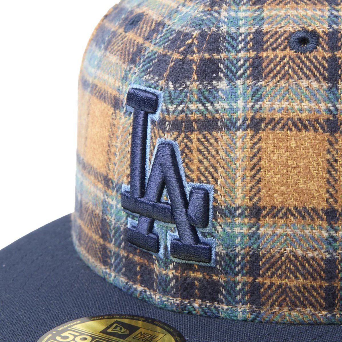 NEW ERA - Los Angeles Dodgers 59FIFTY MLB Plaid BEIGE/NAVY 【15137376】