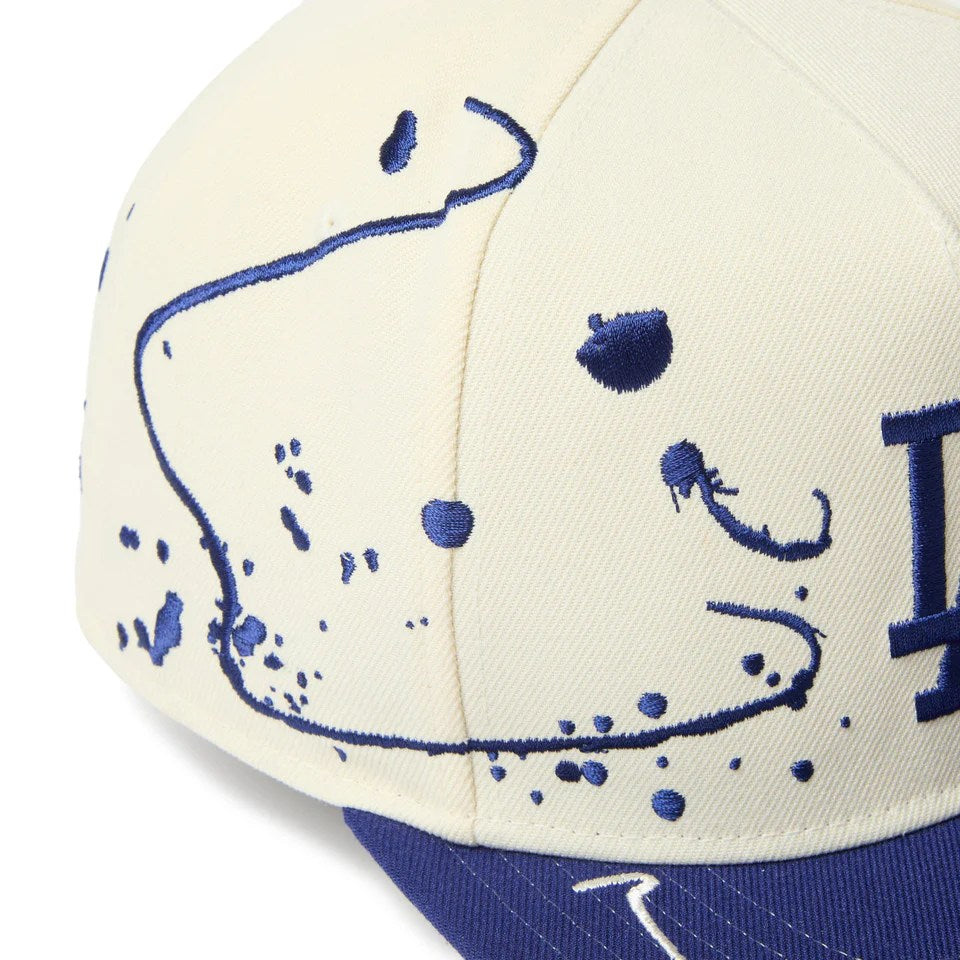 NEW ERA Los Angeles Dodgers - 5-PANELSquare Visor Dripping CHROME/DARK ROYAL 【14668191】