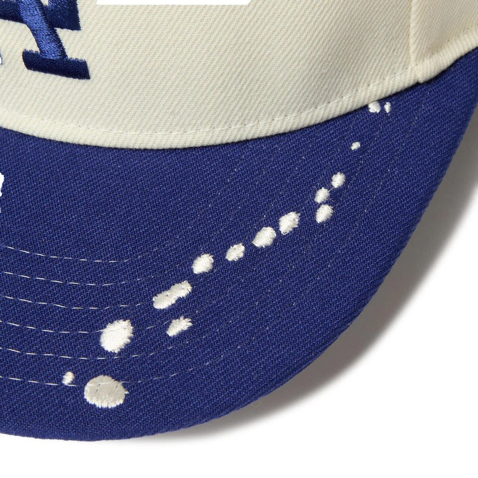 NEW ERA Los Angeles Dodgers - 5-PANELSquare Visor Dripping CHROME/DARK ROYAL 【14668191】