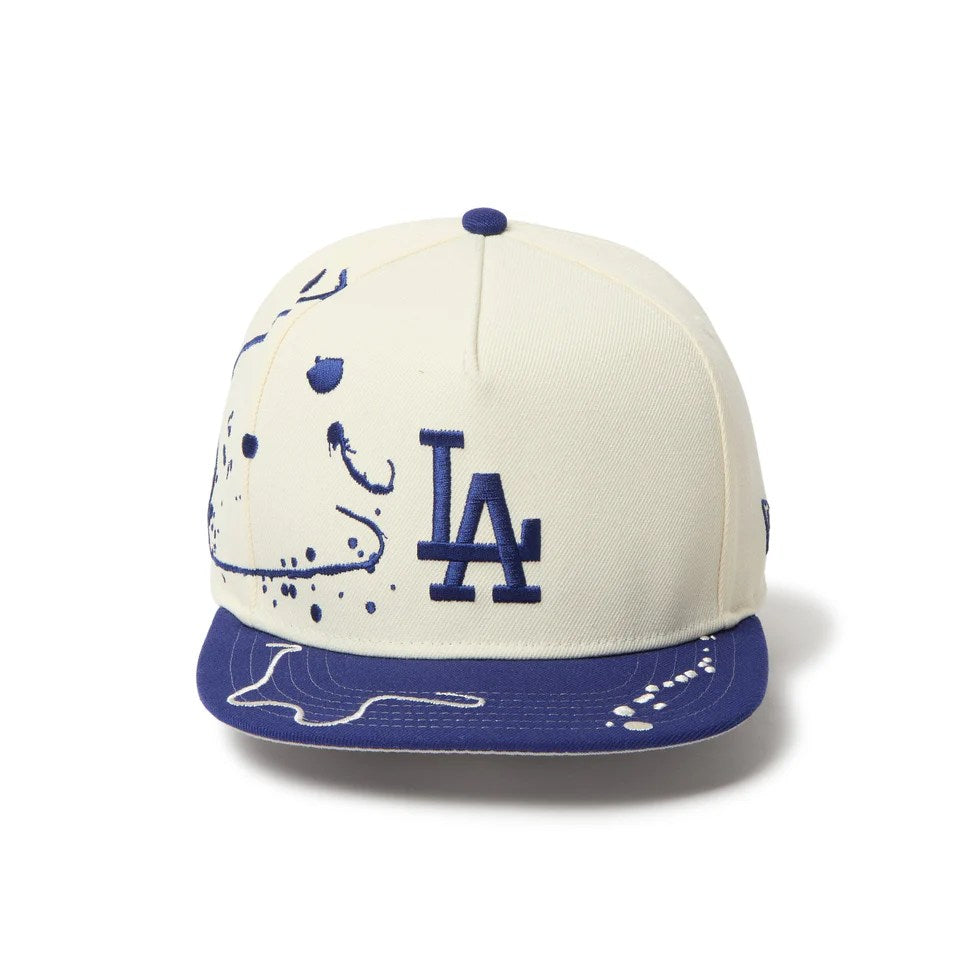 NEW ERA Los Angeles Dodgers - 5-PANELSquare Visor Dripping CHROME/DARK ROYAL 【14668191】