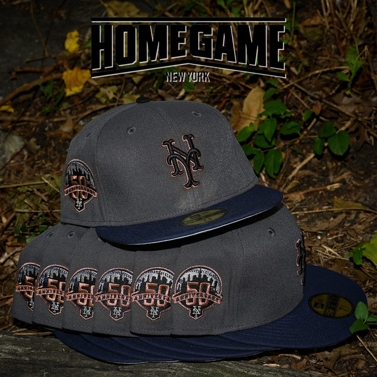 NEW ERA New York Mets - 59Fifty 50th Anniv. Graphite/Navy