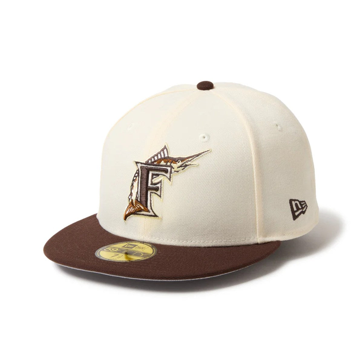 NEW ERA Florida Marlins - 59FIFTY COLD BREW Cooperstown IVORY/BURNTWOOD 【14668184】