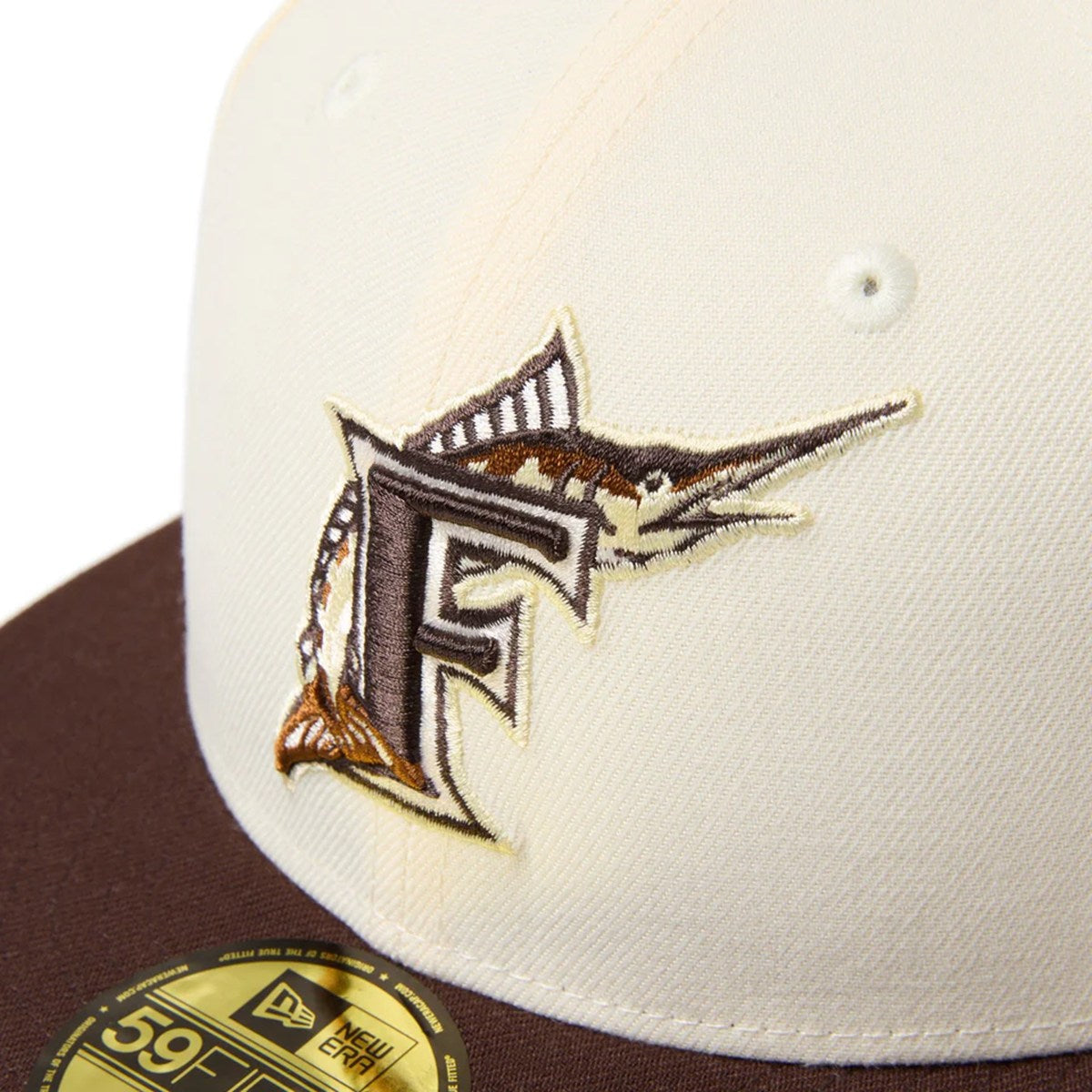 NEW ERA Florida Marlins - 59FIFTY COLD BREW Cooperstown IVORY/BURNTWOOD 【14668184】