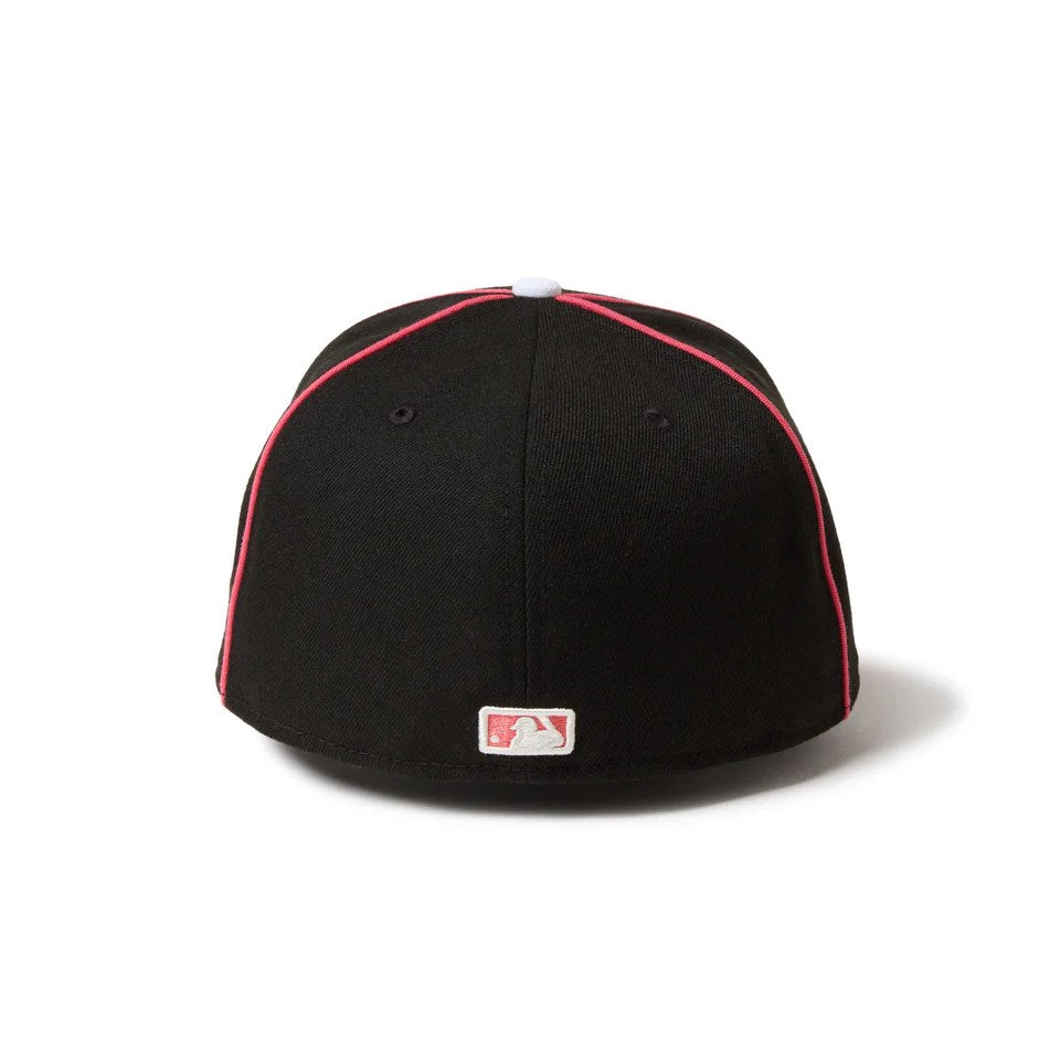 NEW ERA New York Yankees - 59FIFTY MLB Piping 2Tone BLACK/CORAL【14668148】