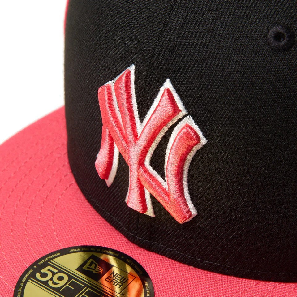 NEW ERA New York Yankees - 59FIFTY MLB Piping 2Tone BLACK/CORAL【14668148】