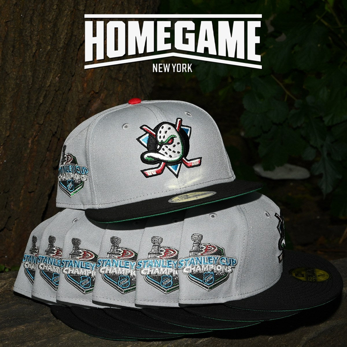 NEW ERA Anaheim Ducks - 59Fifty Stanley Cup Champions 2007 Gray/Black
