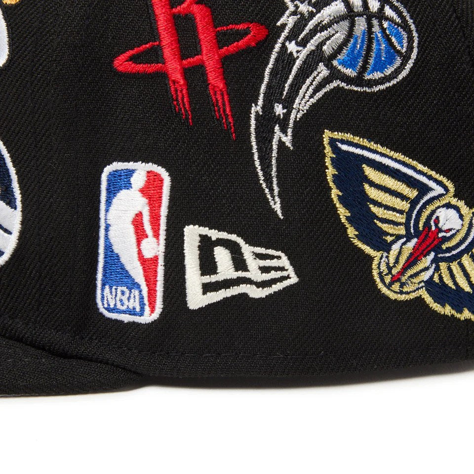 NEW ERA - 9FIFTY Team Logo Allover NBA BLACK 【14667798】