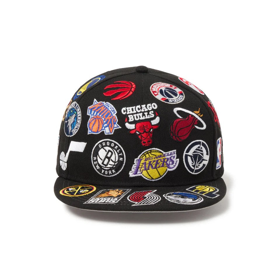 NEW ERA - 9FIFTY Team Logo Allover NBA BLACK 【14667798】