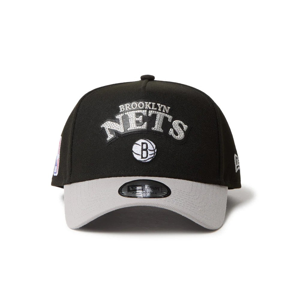 NEW ERA Brooklyn Nets - 9FORTY A-Frame NBA Rhinestone BLACK/GRAY【14667878】