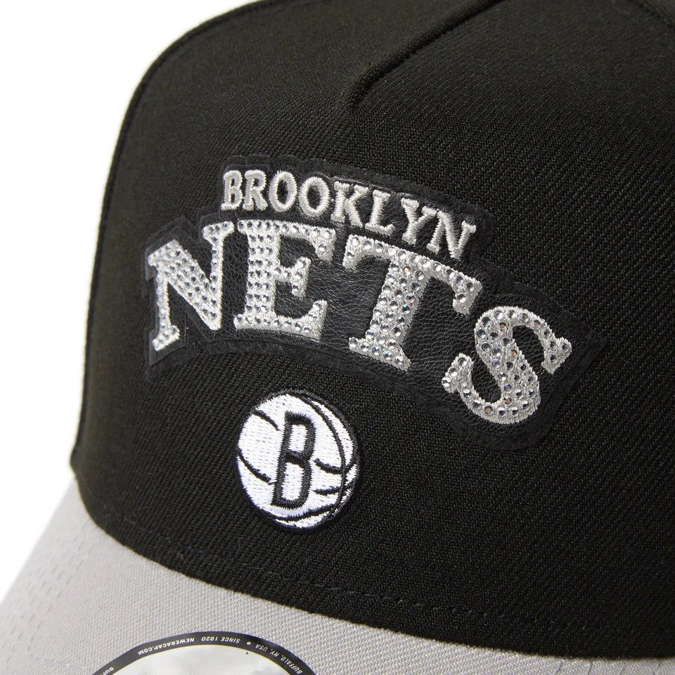 NEW ERA Brooklyn Nets - 9FORTY A-Frame NBA Rhinestone BLACK/GRAY【14667878】