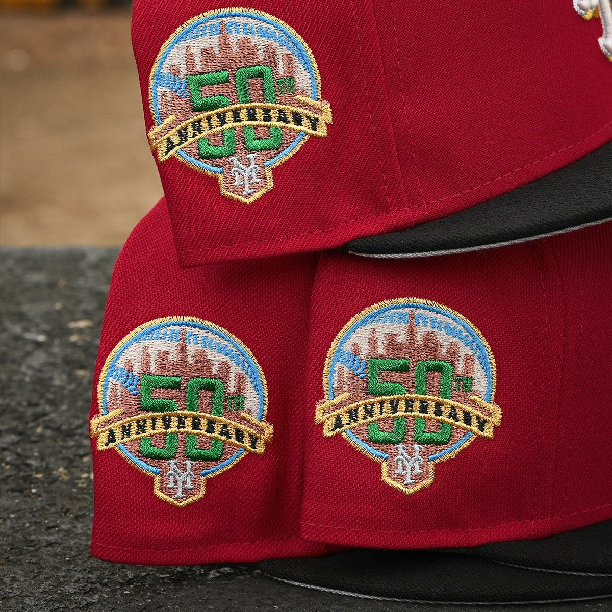 NEW ERA - New York Mets 59Fifty 50th Anniversary Front Door Red/Black
