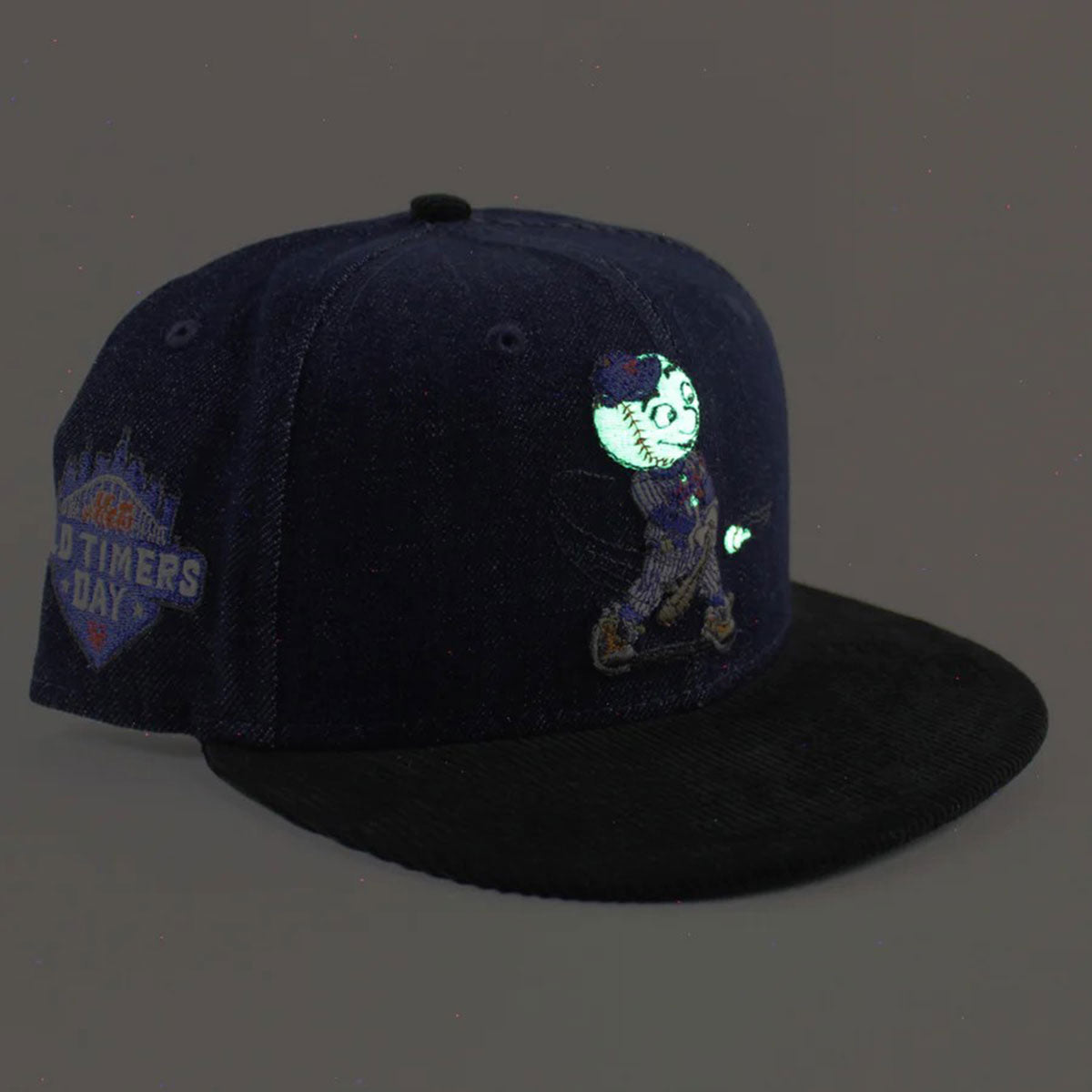 NEW ERA 紐約大都會隊 - 59FIFTY OLD TIMERS 日貼片海軍藍牛仔布