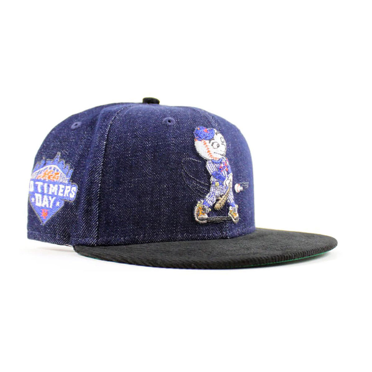 NEW ERA 紐約大都會隊 - 59FIFTY OLD TIMERS 日貼片海軍藍牛仔布