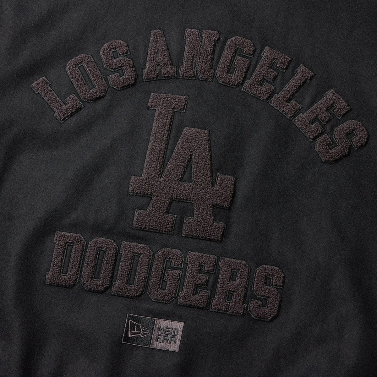 NEW ERA Los Angeles Dodgers - MELTON VARSITY JACKET BLACK 【14682678】