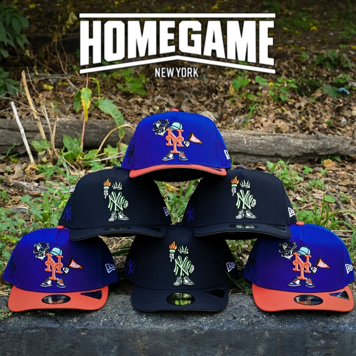 NEW ERA - New York Yankees 59FIFTY A-Frame Pre-Curved Cartoon Navy【60693565】