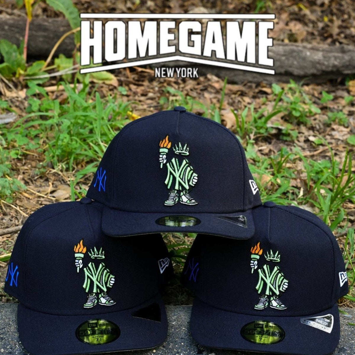 NEW ERA - New York Yankees 59FIFTY A-Frame Pre-Curved Cartoon Navy【60693565】