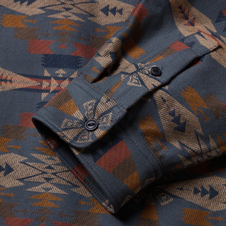 NEW ERA Pendleton - LS OVERSIZED SHIRT NAVY 【14683925】
