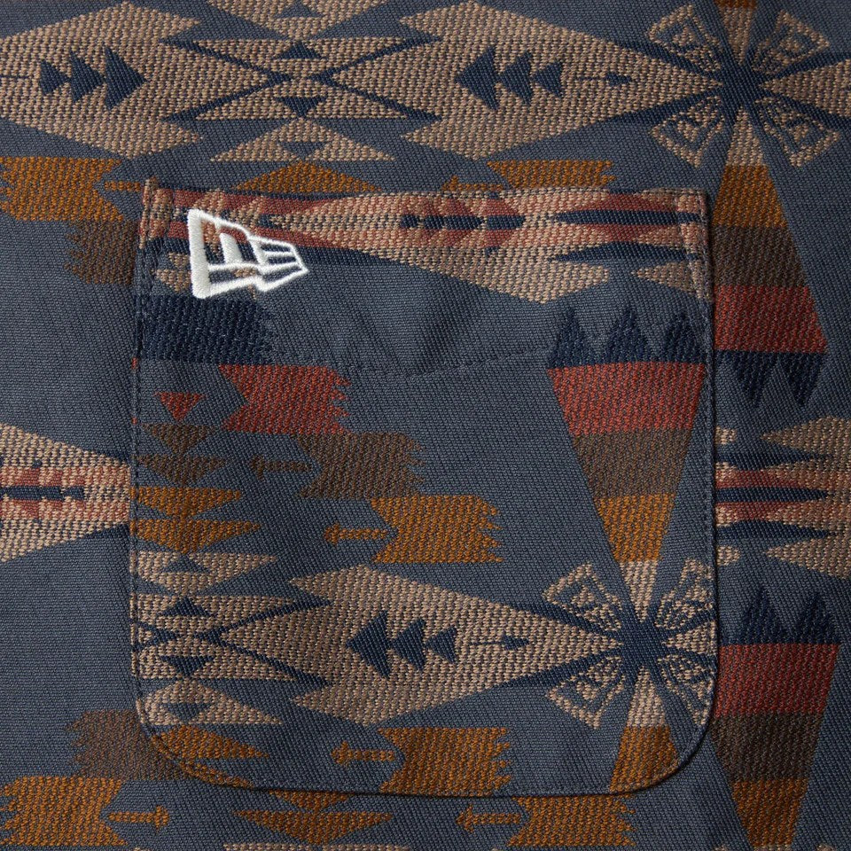 NEW ERA Pendleton - LS OVERSIZED SHIRT NAVY 【14683925】