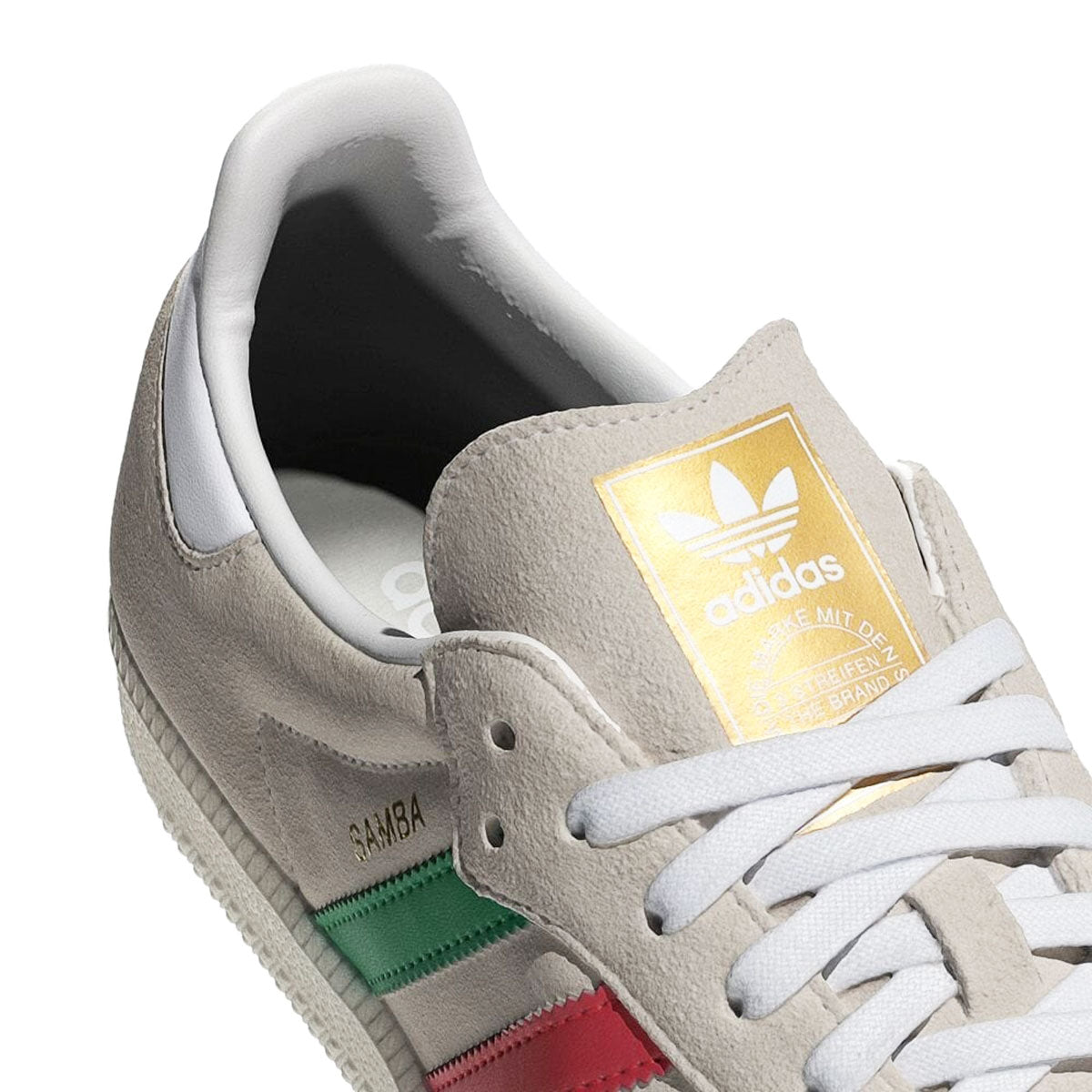 adidas - SAMBA OG MENS Crystal White/Green/Better Scarlet【IG1826】