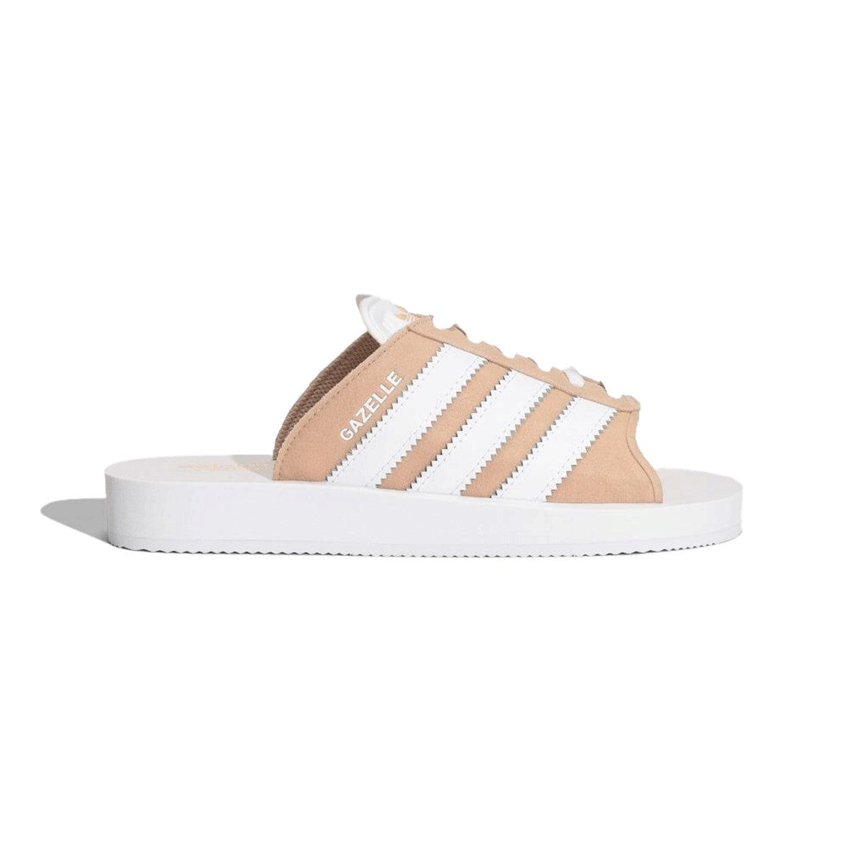 Adidas ガゼル ビーチスライド GAZELLE BEACH SLIDES W MAGIC BEIGE/FTWWHT/FTWWHT マジックベージュ/フットウェアホワイト/フットウェアホワイト【JQ7422】