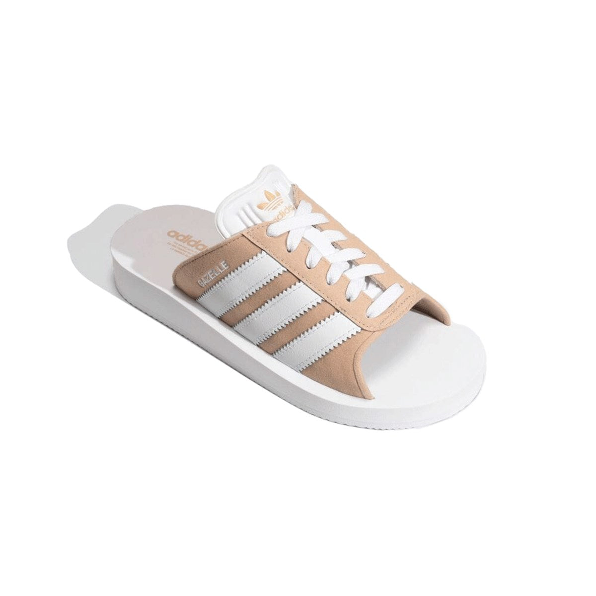 adidas - GAZELLE BEACH SLIDES WMNS MAGIC BEIGE/FTWWHT/FTWWHT 【JQ7422】