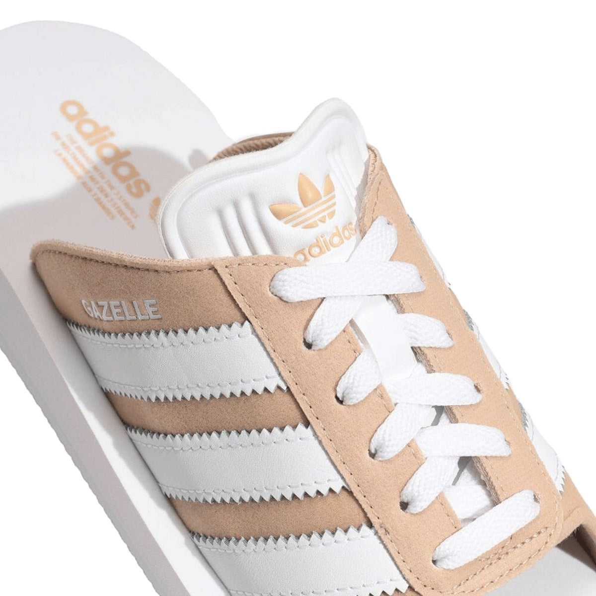 Adidas ガゼル ビーチスライド GAZELLE BEACH SLIDES W MAGIC BEIGE/FTWWHT/FTWWHT マジックベージュ/フットウェアホワイト/フットウェアホワイト【JQ7422】