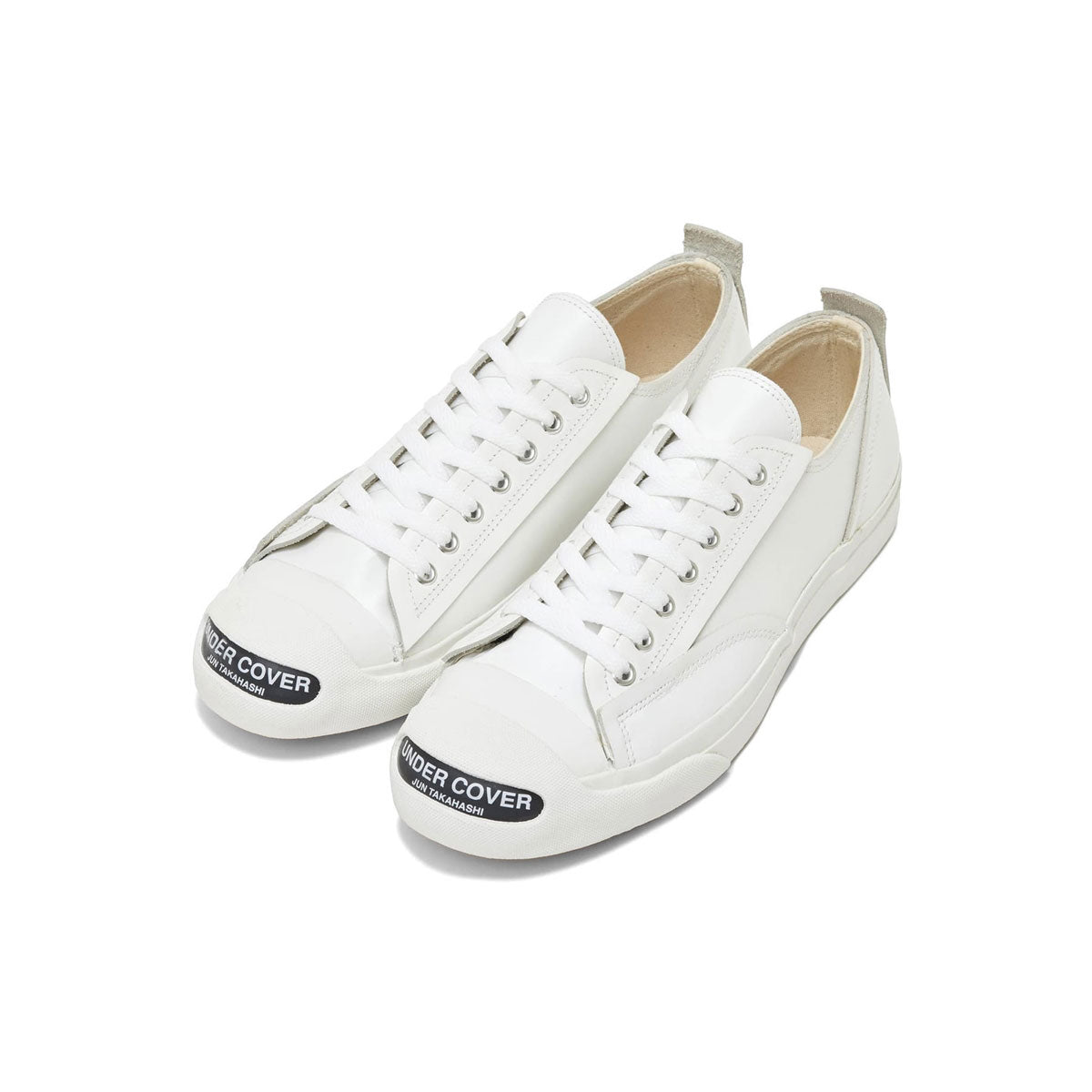 UNDERCOVER TOE LOGO LEATHER SNEAKERS WHITE アンダーカバー トー ロゴ レザー スニーカー ホワイト  【UC2D9F02】