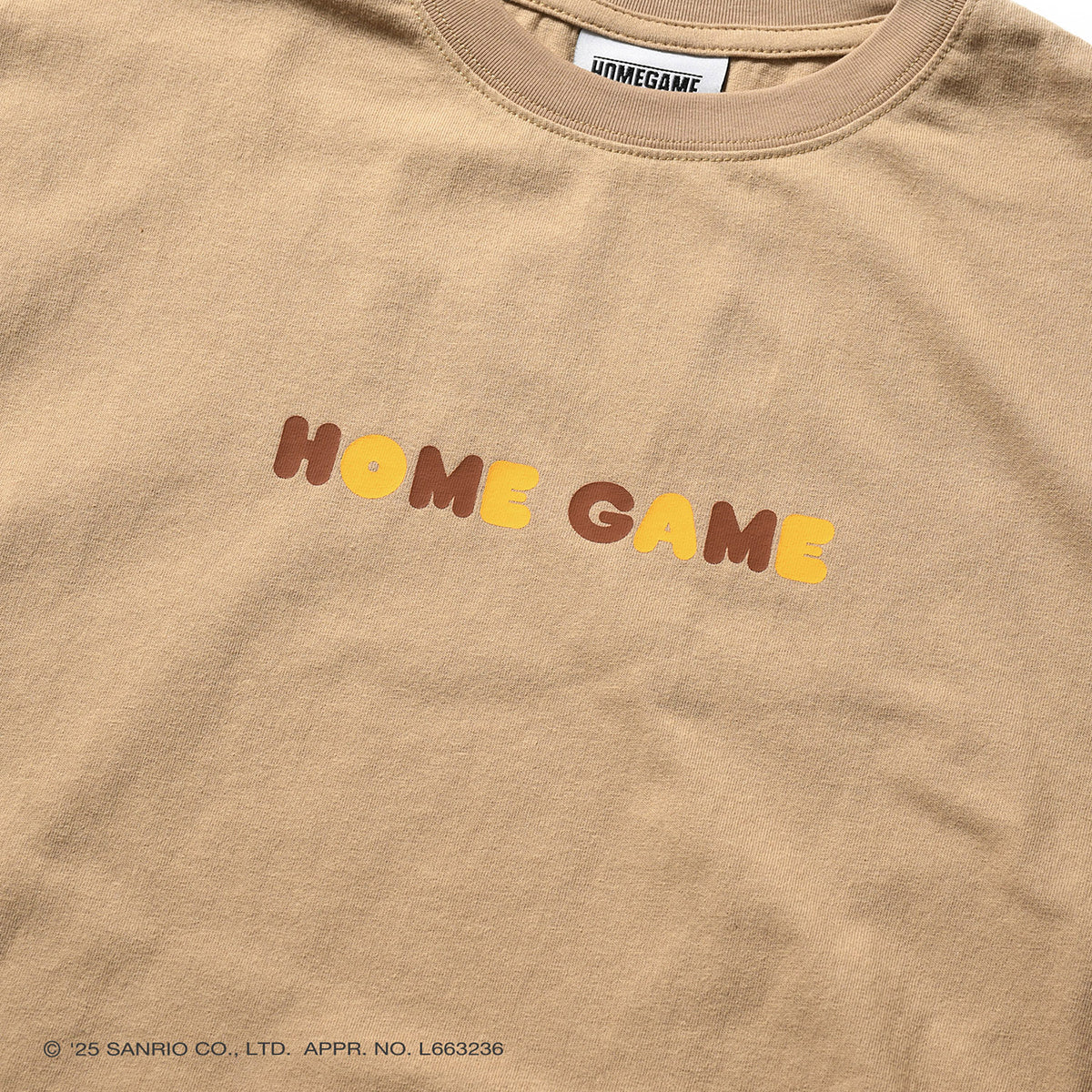 サンリオキャラクターズ×HOMEGAME - KUROMI UNIFORM TEE BEIGE【HG2501103】