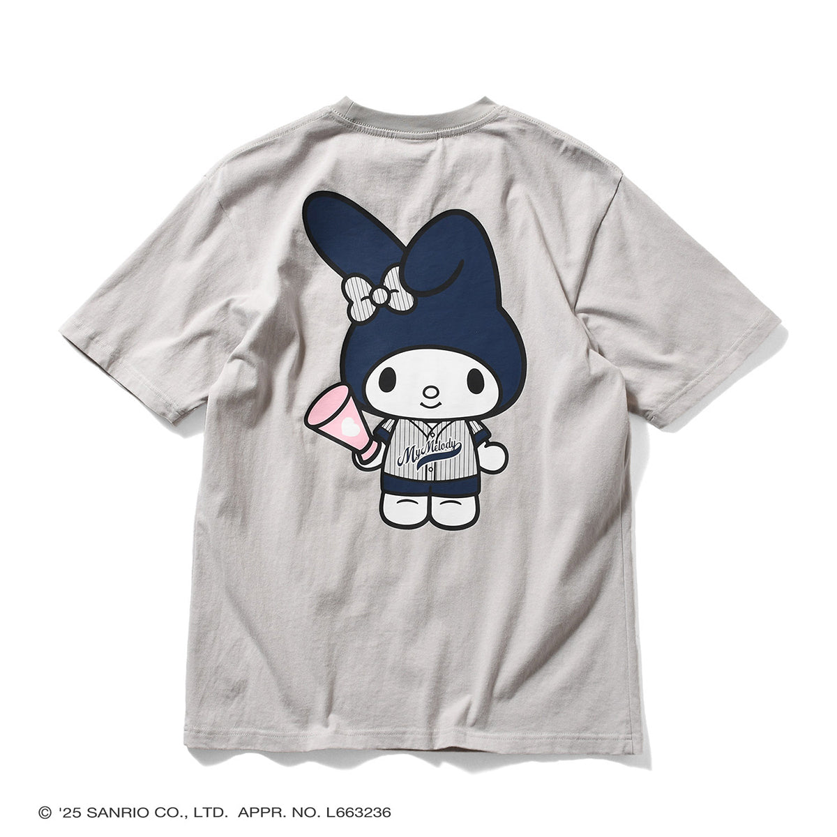 サンリオキャラクターズ×HOMEGAME - MY MELODY UNIFORM TEE GRAY【HG2501102】