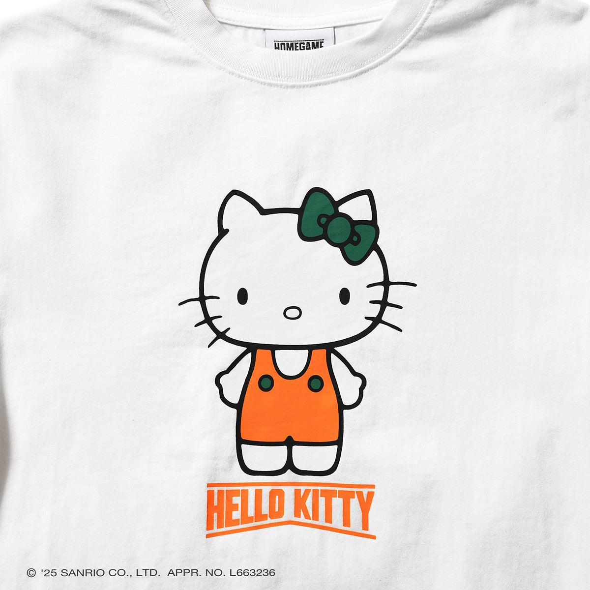 サンリオキャラクターズ×HOMEGAME - HELLO KITTY HG COLOR TEE WHITE【HG2501104】