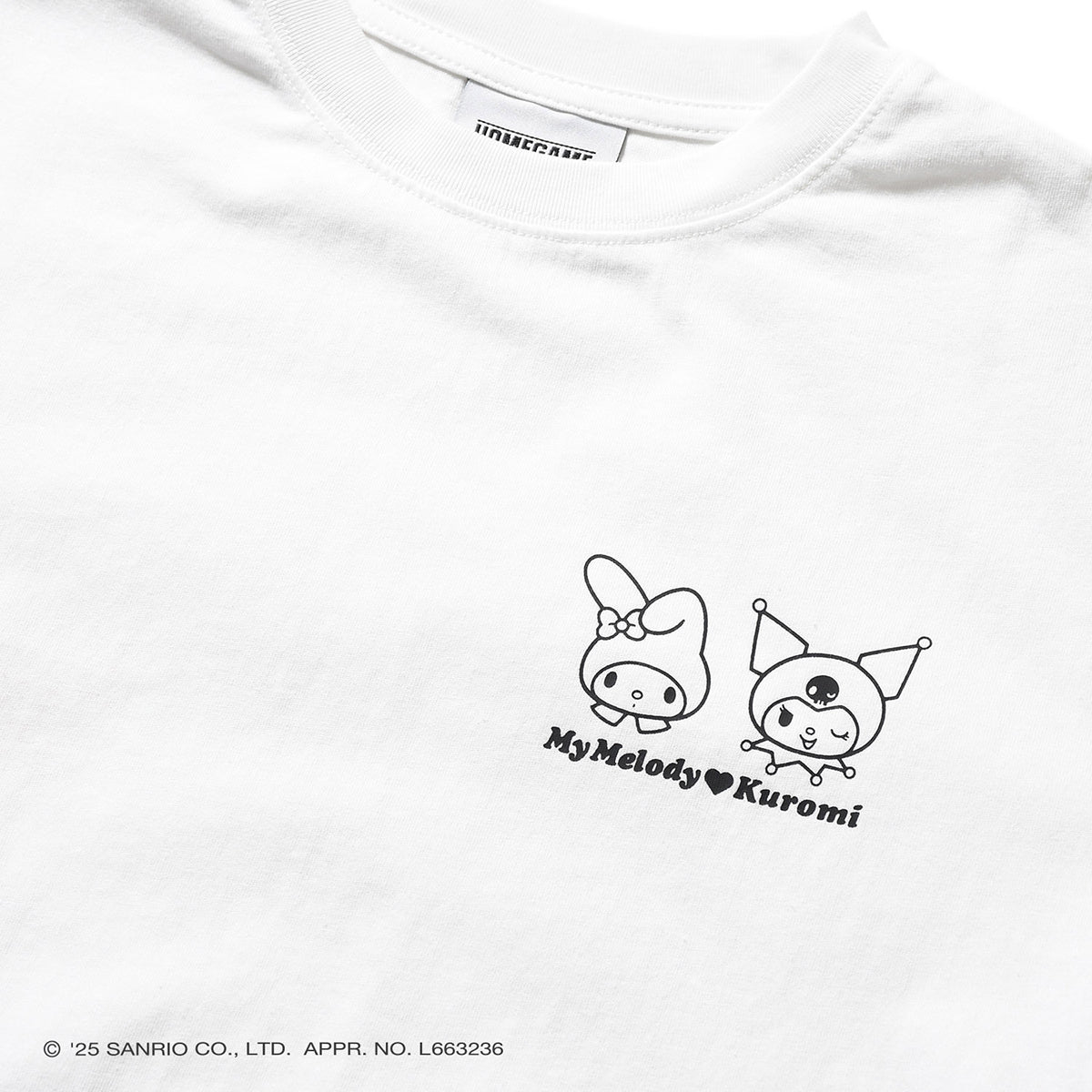 サンリオキャラクターズ×HOMEGAME - MY MELODY KUROMI TEE WHITE【HG2501106】