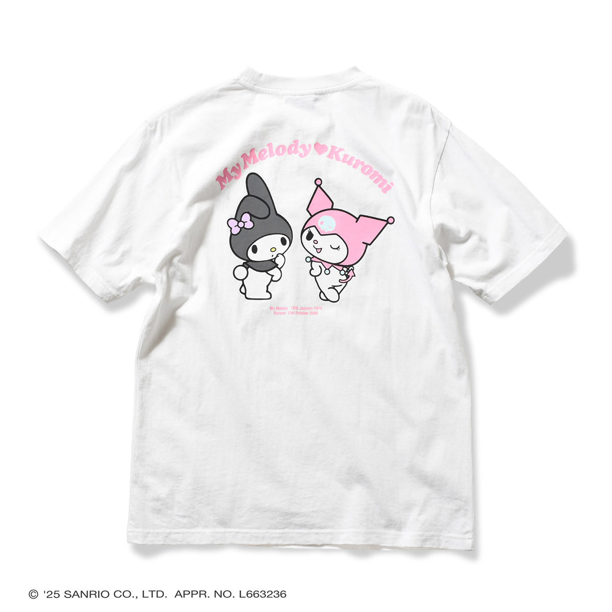 サンリオキャラクターズ×HOMEGAME - MY MELODY KUROMI TEE WHITE【HG2501106】