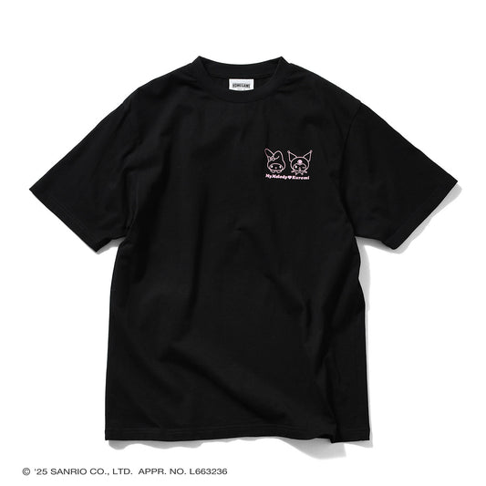 サンリオキャラクターズ×HOMEGAME - MY MELODY KUROMI TEE BLACK【HG2501106】