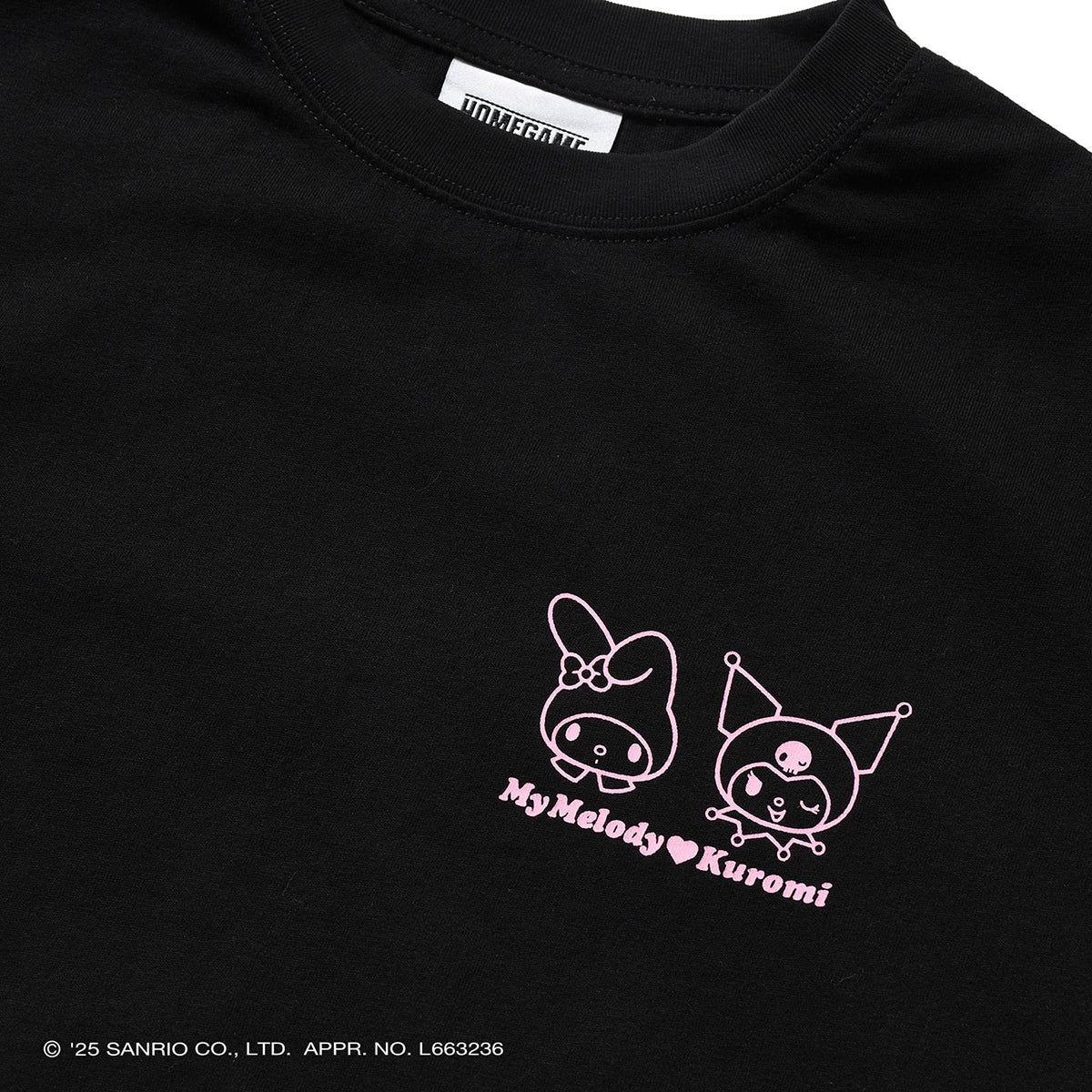 サンリオキャラクターズ×HOMEGAME - MY MELODY KUROMI TEE BLACK【HG2501106】