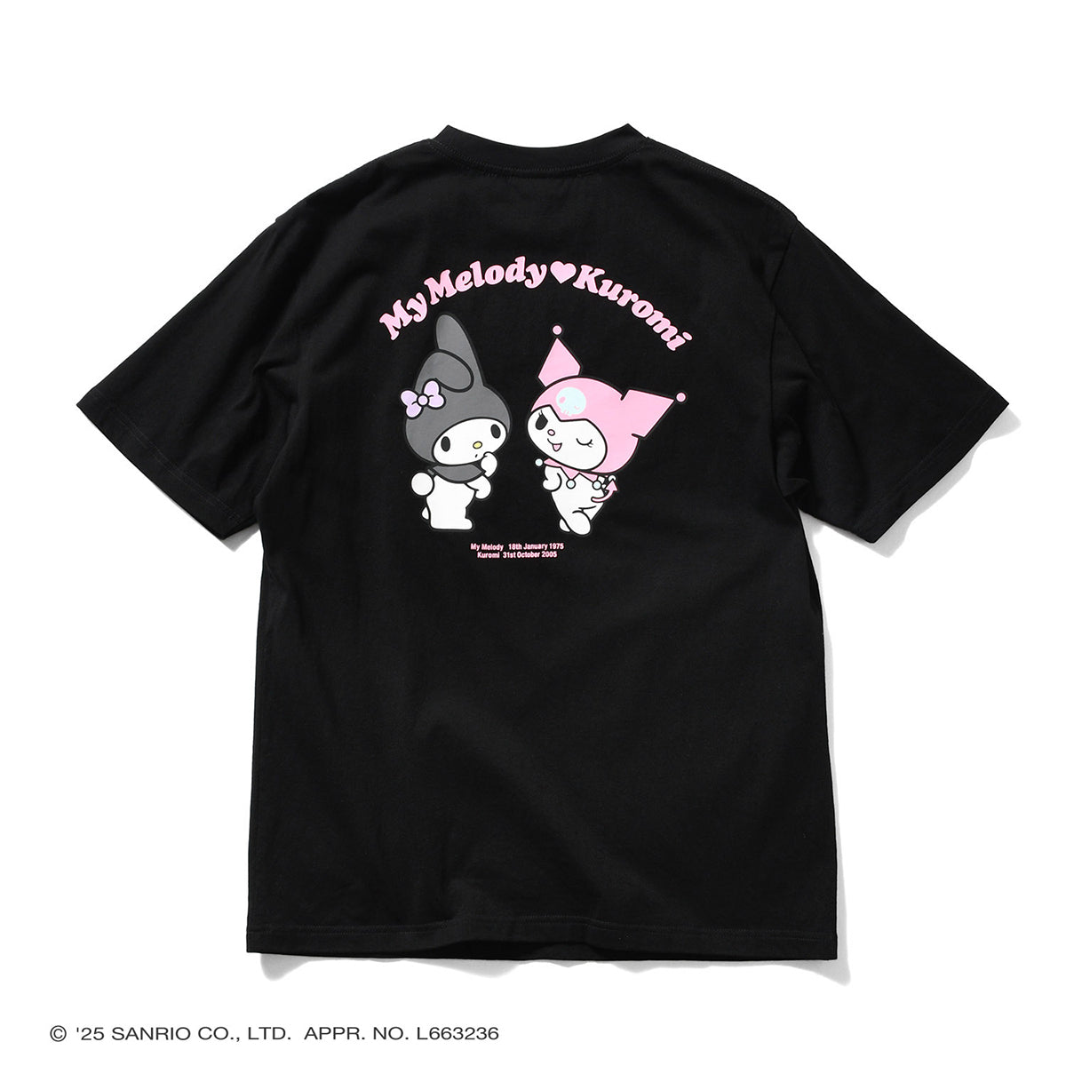サンリオキャラクターズ×HOMEGAME - MY MELODY KUROMI TEE BLACK【HG2501106】