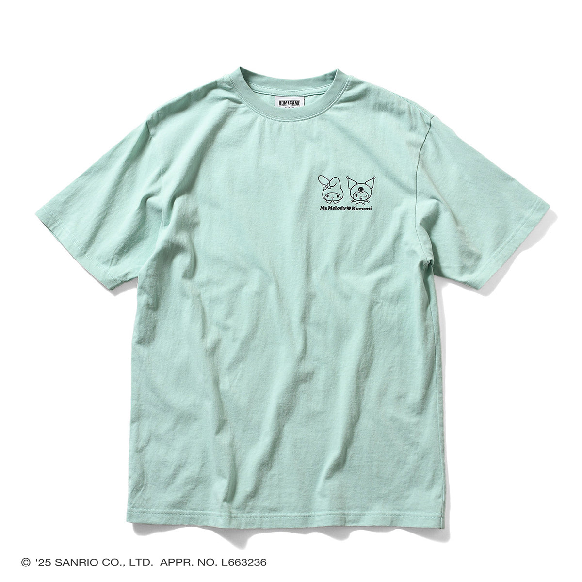 サンリオキャラクターズ×HOMEGAME - MY MELODY KUROMI TEE MINT【HG2501106】