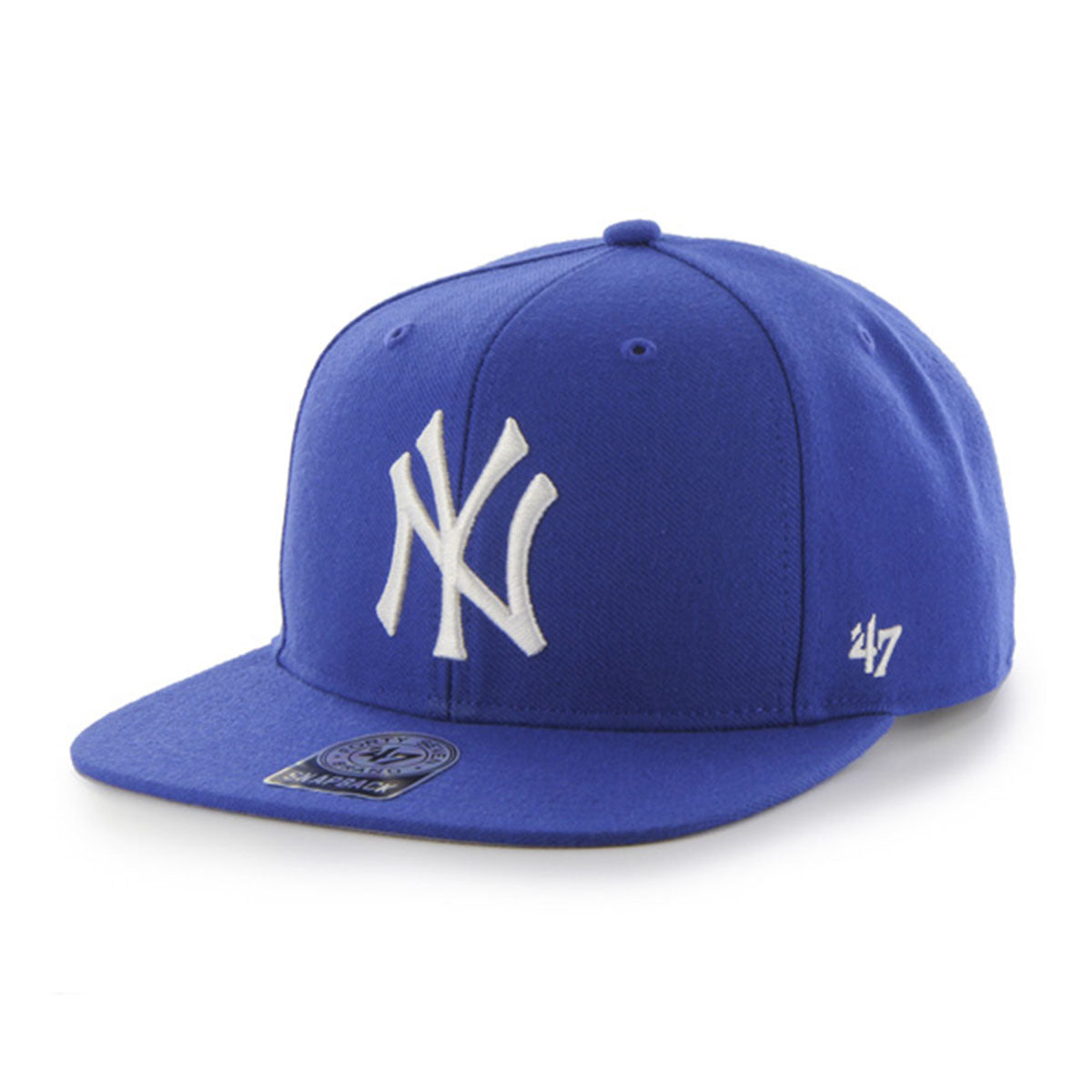 New York Mets '47 Brand Sure Shot Captain Hat - Adjustable Snapback, Wool Blend, Officially Licensed