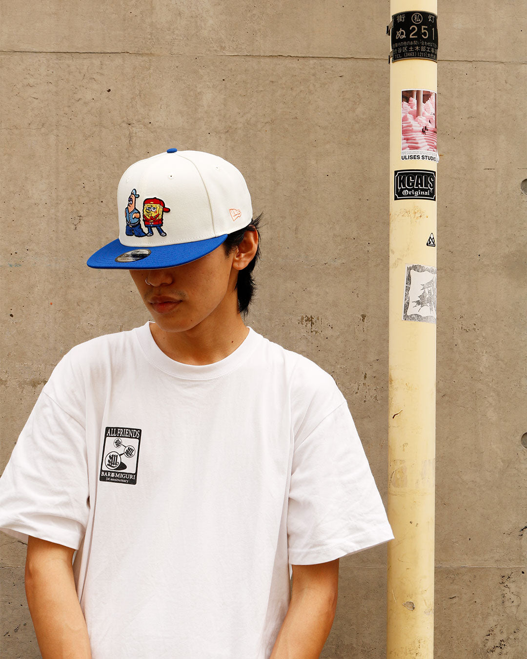 New Era × Nickelodeon - SpongeBob 9FIFTY Chrome White/Light Royal【70980077】
