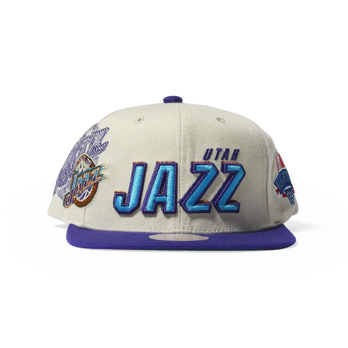 Mitchell&Ness UTAH JAZZ NBA Snapback NATURAL PURPLE VISOR