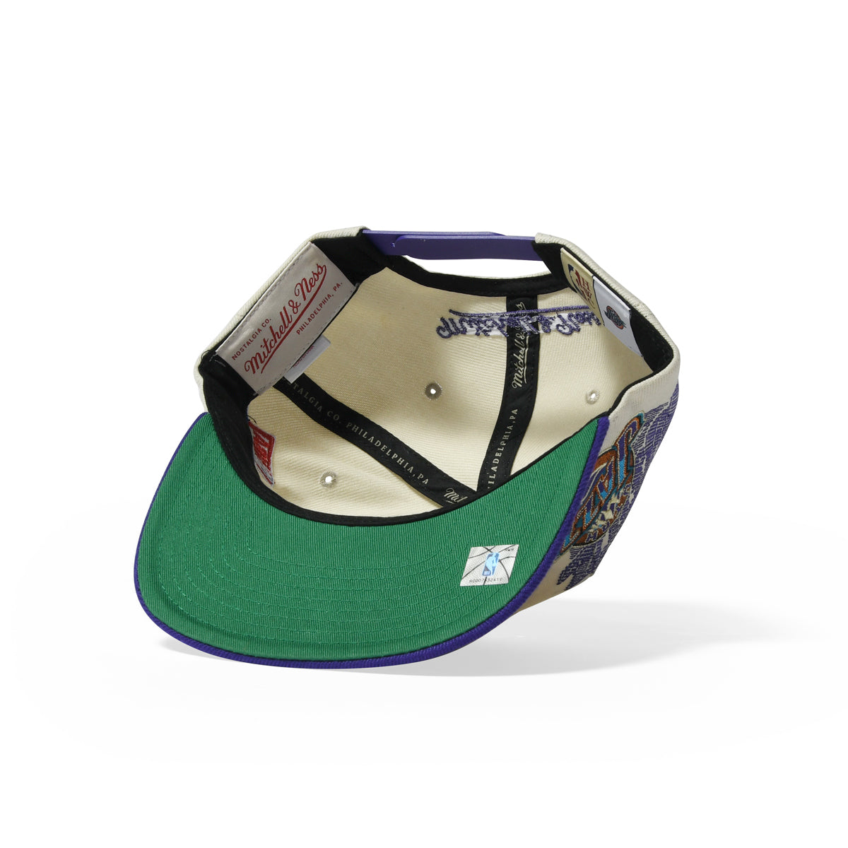 Mitchell&Ness UTAH JAZZ NBA Snapback NATURAL PURPLE VISOR