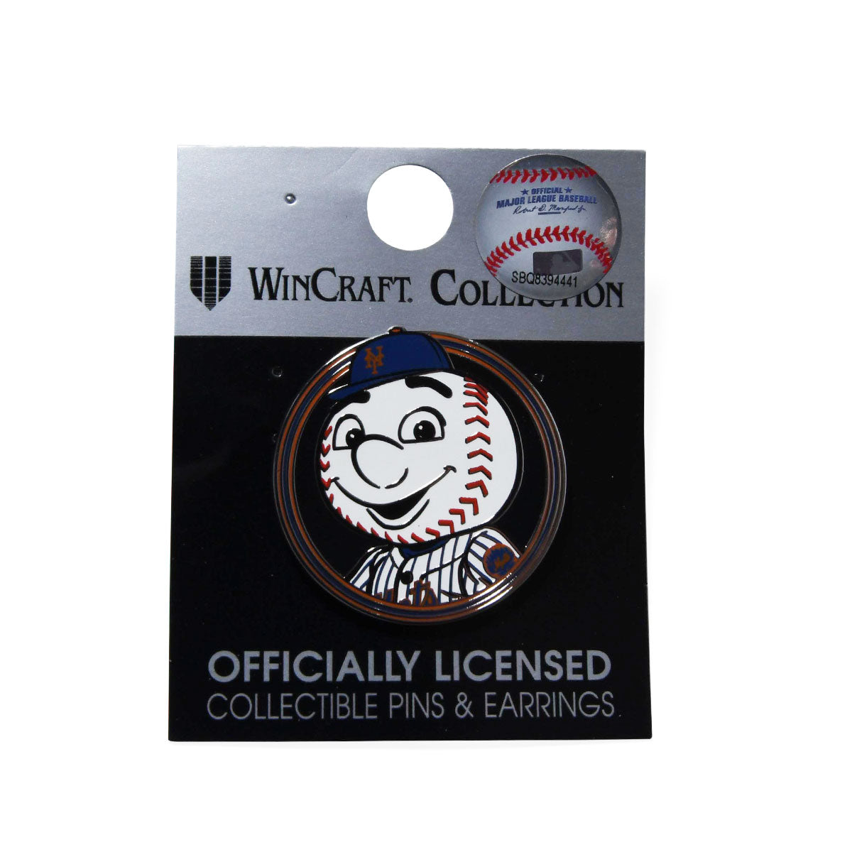 MLB-2677383 紐約大都會隊 Mr. Met 吉祥物別針 - 圓形