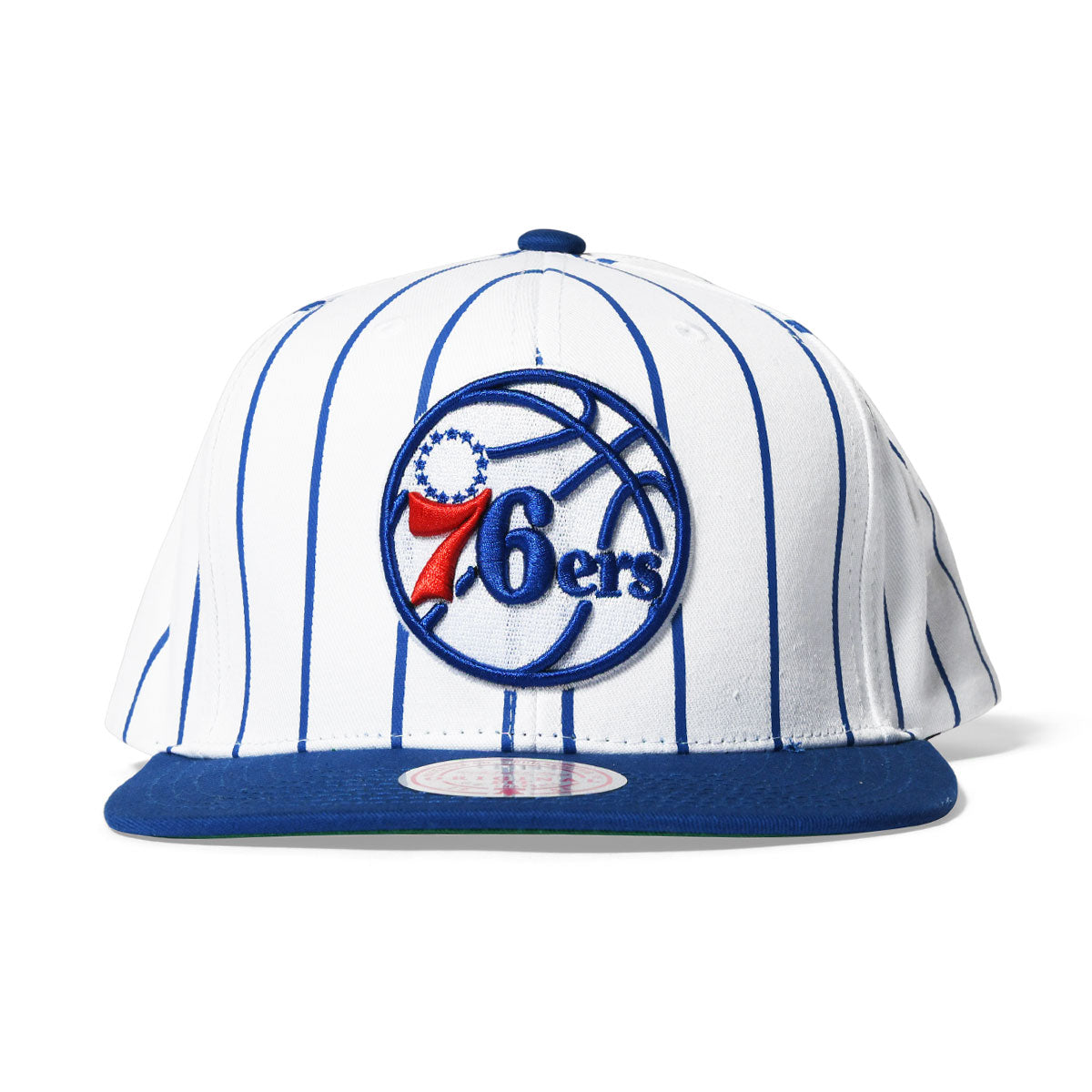 Mitchell & Ness 76ers NBA HHSS3471-P76 復古細條紋後扣 WHT