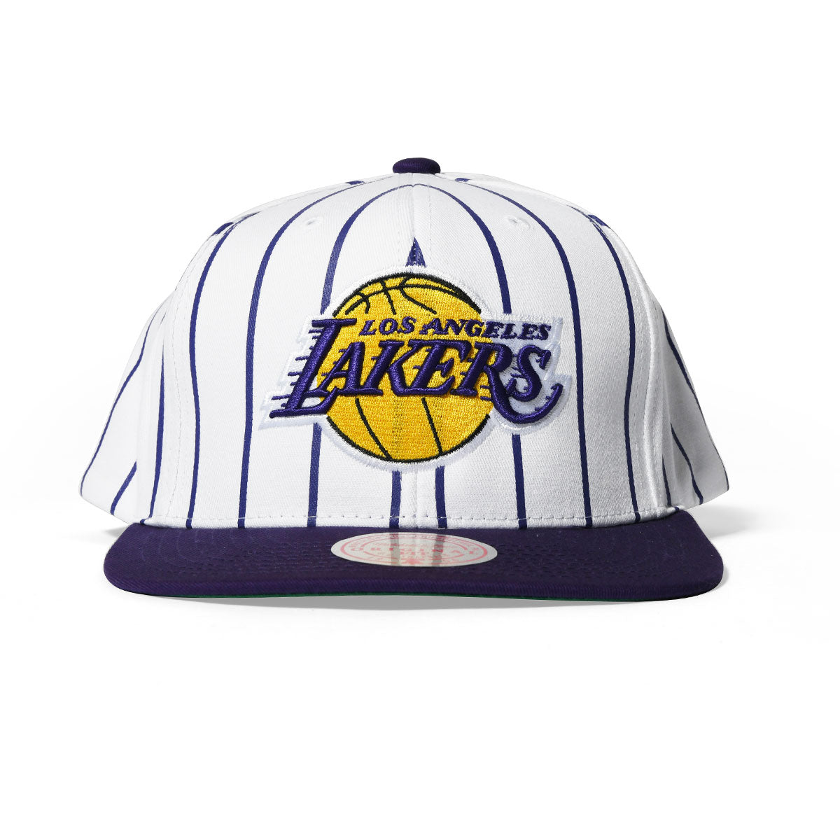 Mitchell & Ness 洛杉磯湖人隊 HHSS3471-LAL 復古細條紋平扣帶原色