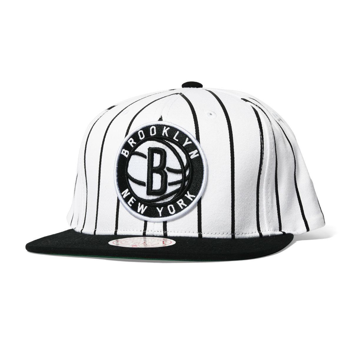 Mitchell & Ness B Nets NBA HHSS3471-BNE 復古細條紋平扣 WHT