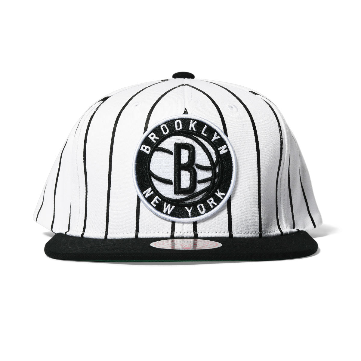 Mitchell & Ness B Nets NBA HHSS3471-BNE 復古細條紋平扣 WHT
