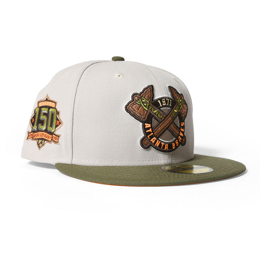 NEW ERA Atlants Braves - 150th ANV 59FIFTY STONE/OLIVE【13751171】