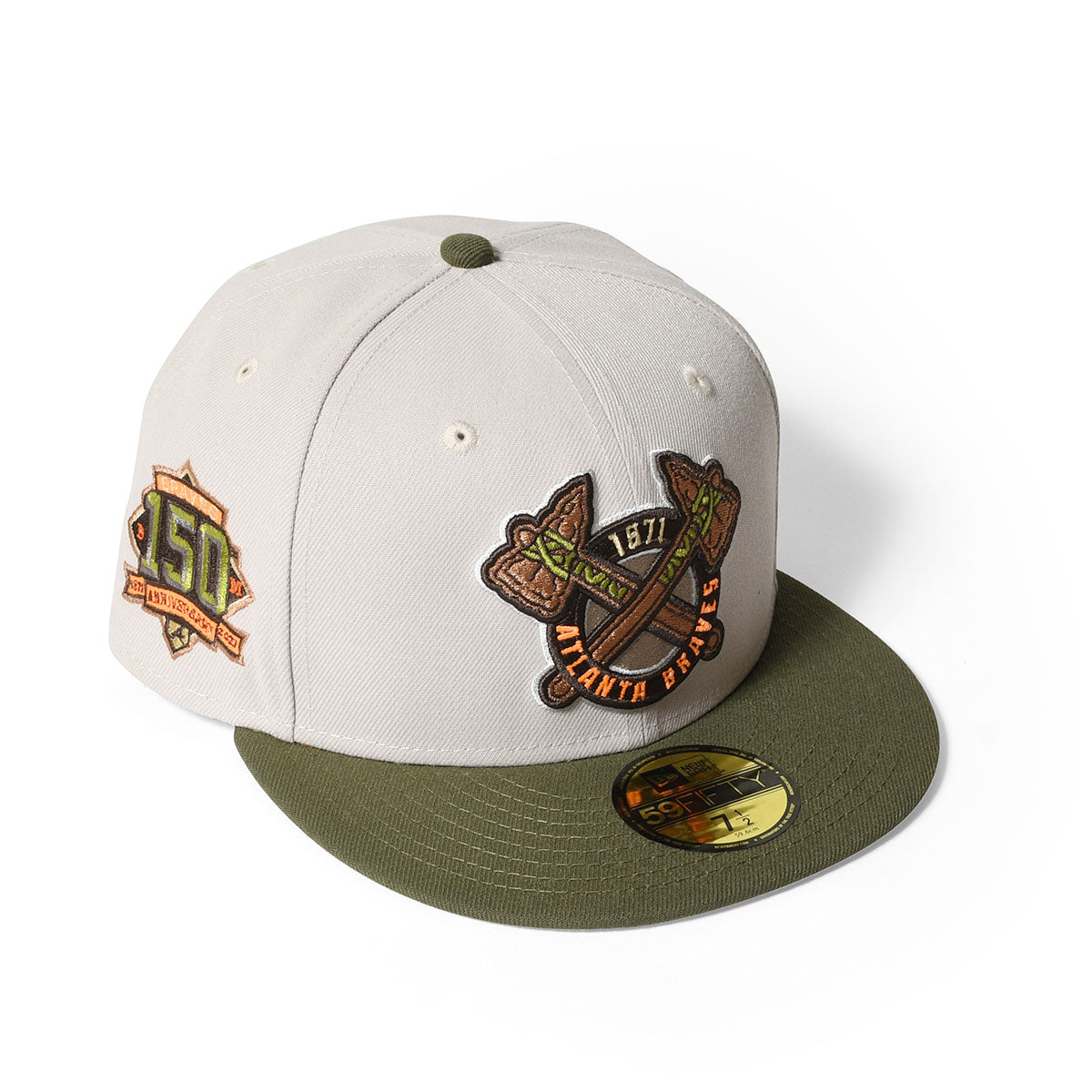 NEW ERA Atlants Braves - 150th ANV 59FIFTY STONE/OLIVE【13751171】